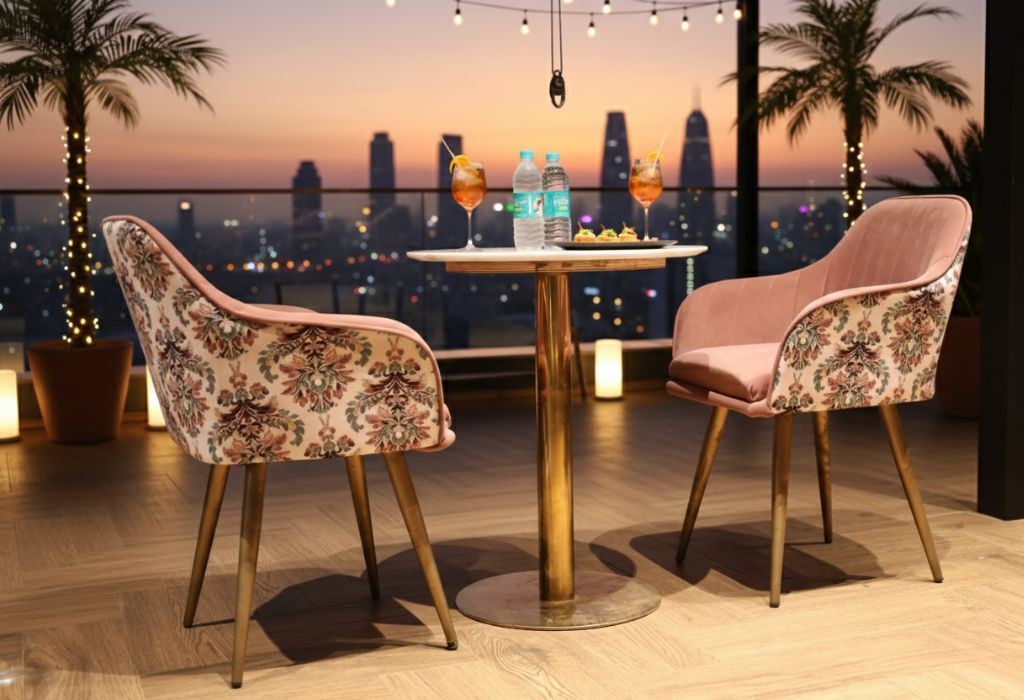 Romantic table setting with candle